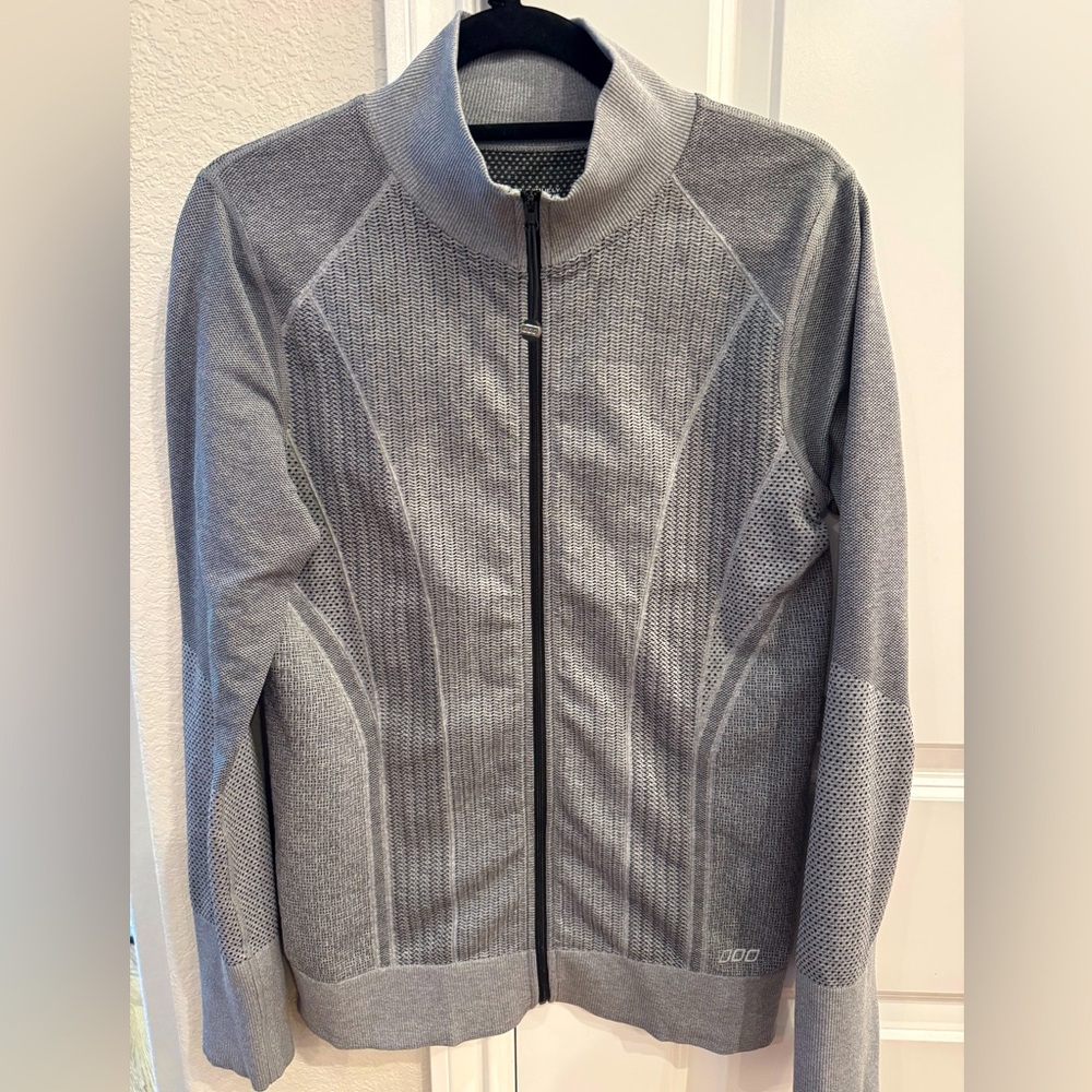Lorna Jane Gray Full-Zip Utility Jacket